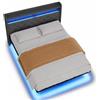 Xbro Struttura Letto Matrimoniale 140x200 cm in Metallo con LED RGB APP