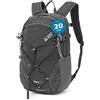 Terra Peak® Zaino da Trekking 20 litri uomo donna grigio FLEX 20 PICCOLO - Zaino da escursionismo, viaggio sportivo e montagna da esterno ergonomico e impermeabile per Hiking e escursioni, traspirante