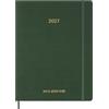 Moleskine Agenda Settimanale Verticale 2026-2027, Essential Planner 15 Mesi Con Slot Orari Giornalieri e Copertina Flessibile, Formato XXL 23,5x28,14 cm, Colore Verde Mirto