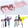 YYBO Porta Phone Bagno da Muro, 3 in 1 Supporto per Asciugacapelli, Piastra Capelli, Ferro Arricciacapelli, Porta Phon e Piastra, Porta Asciugacapelli per Bagno Camera da Letto Barbiere (Oro Rosa)