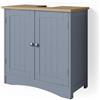 Vicco Mobile sottolavabo per bagno Bianco, Grigio, 60 x 60 cm | con ritaglio per sifone e spazio di stoccaggio per l'organizzazione del bagno