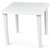 HM hemax HOME DESIGN HEMAX Tavolo da Giardino Fiordaliso Bianco 80x80x75 cm Tavolino da Esterno