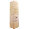 ONLYWOOD.IT Onlywood Ante per armadio a muro persiana da Interni 51 x 205 cm - Kit porta a libro in Legno Grezzo compreso di binario - Ante armadio a muro fai da te montaggio facile