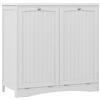 Vicco armadietto da bagno con portabiancheria Bianco, Bianco 83 x 80 cm | 2 Ante · Biancheria sporca nascosta alla vista · 2 cesti portabiancheria a ribalta · Biancheria separabile