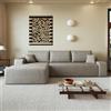 Rvjiahe Divano Angolare Modulare Boneless Senza Montaggio Cammello | chaise longue a L seduta profonda Chaise sinistra
