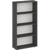 KOMTO Libreria Verticale 4 Ripiani, Scaffale Libreria Salvaspazio | Mobile Antracite in Legno, Scaffale Legno con Regolabili, 60 x 120 x 24 cm