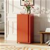 [en.casa] Armadio a Colonna in Metallo Armadietto da Ufficio con 1 Anta e 2 Ripiani Regolabili in Altezza Mobile in Acciaio per Archivio 88 x 40 x 35 cm - Rosso Mattone