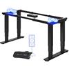 FLEXISPOT Scrivania Regolabile in Altezza Elettrica con Doppio Motore, Portata 250 kg, 3 Memorie, Porte USB Integrate, Promemoria Sedentarietà e Anti-Collisione, per Home Office e Ufficio