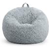 Chingcoo Pouf in pelliccia sintetica (senza imbottitura), soffice pouf per bambini e adulti, 2 in 1, morbido pouf per la cameretta dei bambini, 70 x 80 cm