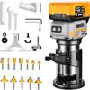 DEKO Fresatrice legno senza fili 20V, fresatrice palmare con batterie da 4,0 Ah