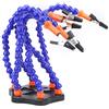 Generic Stazione di Saldatura di Terza Mano con Sei Bracci, Strumento Durevole in Lega di Alluminio per Installazione di Droni RC, e Blu, 1 Set