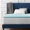 LUCID Topper Matrimoniale | Design Ergonomico Ondulato | Coprimaterasso in Memory Foam con Gel Rinfrescante | Alto 5cm, 160x200 cm