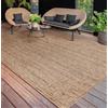 Paco Home Tappeto Cucina Da Esterno Salotto Moderno Balcone Terrazo Lavabile In Lavatrice Motivo Boho Monocolore, Colore:Beige, Dimensione:80x300 cm