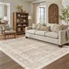 PureCozy Tappeto Salotto 160x230cm Beige Antiscivolo | Lavabile in Lavatrice, Vintage, Grande, Tappeti, Camera da Letto, Soggiorno, Ufficio, Moquette, Interno, Carpet, Pelo Corto