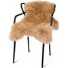Decorating Sheepskins Pelle di pecora australiana di alta qualità, in vera pelle di pecora dorata, 80 x 60 cm [lana 4-6 cm, inodore, vera pelliccia di agnello, per il divano, pelle di pecora, agnello