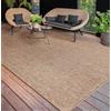 Paco Home Tappeto Cucina Da Esterno Salotto Moderno Balcone Terrazo Lavabile In Lavatrice Motivo Boho Monocolore, Colore:Beige 2, Dimensione:80x300 cm