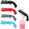 Nivofu 4 Pezzi Apribottiglie Pistola Sparatappi, Capgun Pistola per Birra Divertente, Cavatappi Spara Tappi Birra per Feste, Barbecue e Giochi da Bar (Nero, Grigio, Blu, Rosso)