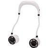 Plyisty Ventilatore Collo, Ventilatore Portatile USB Ricaricabile a Libere Senza Lama con Display a LED, 4 Livelli di velocità per Viaggi all'aperto (WHITE)