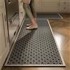 Highdi Moderno Tappeto Cucina,Antiscivolo Tappeto Passatoia Cucina, Spessore 2,5 mm Tappeto Cucina in Diatomite,Tappeti Runner Tappeto Corridoio per Ingresso Soggiorno Bagno (Nero,40x120cm)