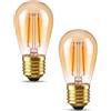 TobeBright 2W Lampadina LED E27 Vintage Luce Calda 2200K, 2-Pack