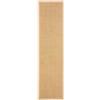carpetfine Tappeto Sisal passatoia colore 60x180 cm tessuto a mano con bordo in cotone Beige | Tappeto naturale antiscivolo Uni in tessuto piatto di fibre naturali per soggiorno e camera da letto