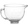 Skelang Ciotola in vetro, ciotola con manico e beccuccio, accessorio per mixer, compatibile con i mixer a testa inclinata KitchenAid da 4,5 e da 5 quarti