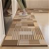 Highdi Tappeto Cucina Marrone a Scacchi, Antiscivolo Tappeto Passatoia Cucina, Tappeto Cucina in Diatomite, Tappeti Runner Corridoio per Ingresso Soggiorno Bagno (Marrone,50x150cm)