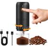 MERTTURM Macinacaffè Elettrico Portatile con Macine Ceramica, 90 Impostazioni Macinino Espresso, 18 Tazze per Ricarica, Macinatura 2X Più Veloce e Display Visivo Batteria per Ufficio/Viaggi/Campeggio