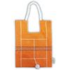 Zigozago - Bavaglino in spugna di cotone ricamata a forma di Campo da Tennis con pallina | Fatto a mano | Chiusura: Elastico | Personalizzabile con Nome | Misura: 20 x 25 cm | Colore: Arancione