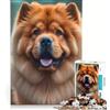 JIANGENNF Puzzle da 1000 pezzi con cani Chow Chow, decorazione da parete, regalo di compleanno, compleanno e Natale 38x26cm