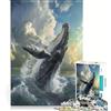 JIANGENNF Puzzle da 1000 pezzi Saltate di balene gioco educativo attività divertenti da fare a casa regalo di compleanno regalo di viaggio 38x52cm