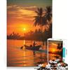 JIANGENNF Puzzle da 1000 pezzi per adulti con barca thailandese giocattolo educativo migliora la memoria compleanno e Natale 38x26cm