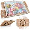 Truwheelz Tabella puzzle 2 in 1 da 1000 pezzi, con funzione di inclinazione e rotazione, circa 76,6 x 57 cm, tavolo puzzle regolabile con 4 cassetti e copertura trasparente, regalo per la mamma