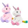 Brubaker Unicorno in Peluche - 21 cm Colori Bianco/Fantasiosi e Occhi Scintillanti