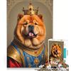 JIANGENNF Puzzle da 1000 pezzi per adulti, Chow Chow, il re dei cani, giocattolo fai da te, attività divertenti da fare in casa, ideale come regalo per tutta la famiglia 38x26cm