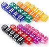 Gwhole 5 x 8 (40 Pezzi) Set di Dadi Dadi da Gioco in Acrilico 8 Traslucido Colori, Esaedro Dadi per Tenzi, Bunco or Insegnare i Matematici, Dadi da Gioco 14 mm，Dadi con Angoli Arrotondati