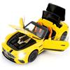 imtfzct 1:22 Mercedes-Benz SL63 modellino auto giocattolo pressofuso con pullback, luci e suoni, porte aperte, tetto convertibile, per bambini e collezionisti (giallo)