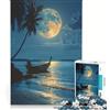 JIANGENNF Puzzle da 1000 pezzi per adulti barca da pesca thailandese gioco rompicapo difficile per rafforzare l'amore tra le coppie 38x52cm