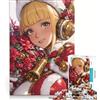 JIANGENNF Puzzle per adulti da 1000 pezzi con ragazza anime natalizia, gioco divertente, antistress, con pezzi di forma casuale completamente ad incastro 38x26cm