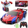 PATEMZON Macchina Telecomandata, Trasforma Robot & RC Auto da Corsa, 2.4ghz Spider Cars Macchinine con Batteria Ricaricabile, Effetto Luce e Suono per Regalo Compleanno Natale Bambino Bimbi 3-9 Anni