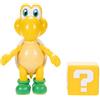 Super Mario Nintendo Super Mario - Statuetta Koopa Troopa verde, 10,2 cm, con accessorio per blocco delle domande, dai 3 anni in su (licenza ufficiale)