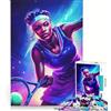 JIANGENNF Puzzle per adulti da 1000 pezzi raffigurante una tennista in azione un gioco interattivo per tutta la famiglia un'idea regalo unica per compleanni e altre occasioni 38x26cm