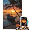 JIANGENNF Puzzle da 1000 pezzi per adulti barca da pesca thailandese gioco rompicapo assemblaggio di modelli per rafforzare l'amore tra le coppie 50x75cm