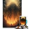 JIANGENNF Puzzle per adulti da 1000 pezzi con mostro tentacolare gioco rompicapo antistress lista dei desideri con Babbo Natale 38x26cm