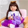 ZIYIUI Bambole Reborn Femmine 24 Pollici 60 cm Toddler Baby Doll Che Sembrano Vere - Originali in Silicone Morbido Realistico Neonato Ragazza Con Accessori