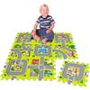 LittleTom Set di 9 tappetini puzzle strada per bambini, 30 x 30 cm, interni ed esterni, auto