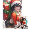 JIANGENNF Puzzle da 1000 pezzi con ragazza anime natalizia, giocattolo fai da te, attività per famiglie, con pezzi di forma casuale completamente ad incastro 38x26cm