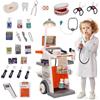 Siairo Set di 26 giocattoli medici per bambini, giocattolo dentista con luci, grafico occhi, termometro, stetoscopio, gioco di ruolo per bambini