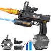 IEEILULU Pistola ad Acqua Elettrica, Electric Water Gun con Luce, Fucile ad Acqua Elettrico da 750 mL, Ideale per I Giochi di Tiro con Le Pistole ad Acqua (Nero-1)