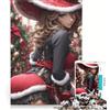 JIANGENNF Puzzle per adulti da 1000 pezzi con ragazza anime natalizia, gioco rompicapo, antistress, lista dei desideri con Babbo Natale 38x26cm